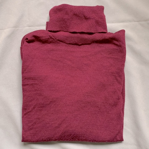 *mauve* 100% fine merino wool turtleneck sweater - Picture 2 of 2